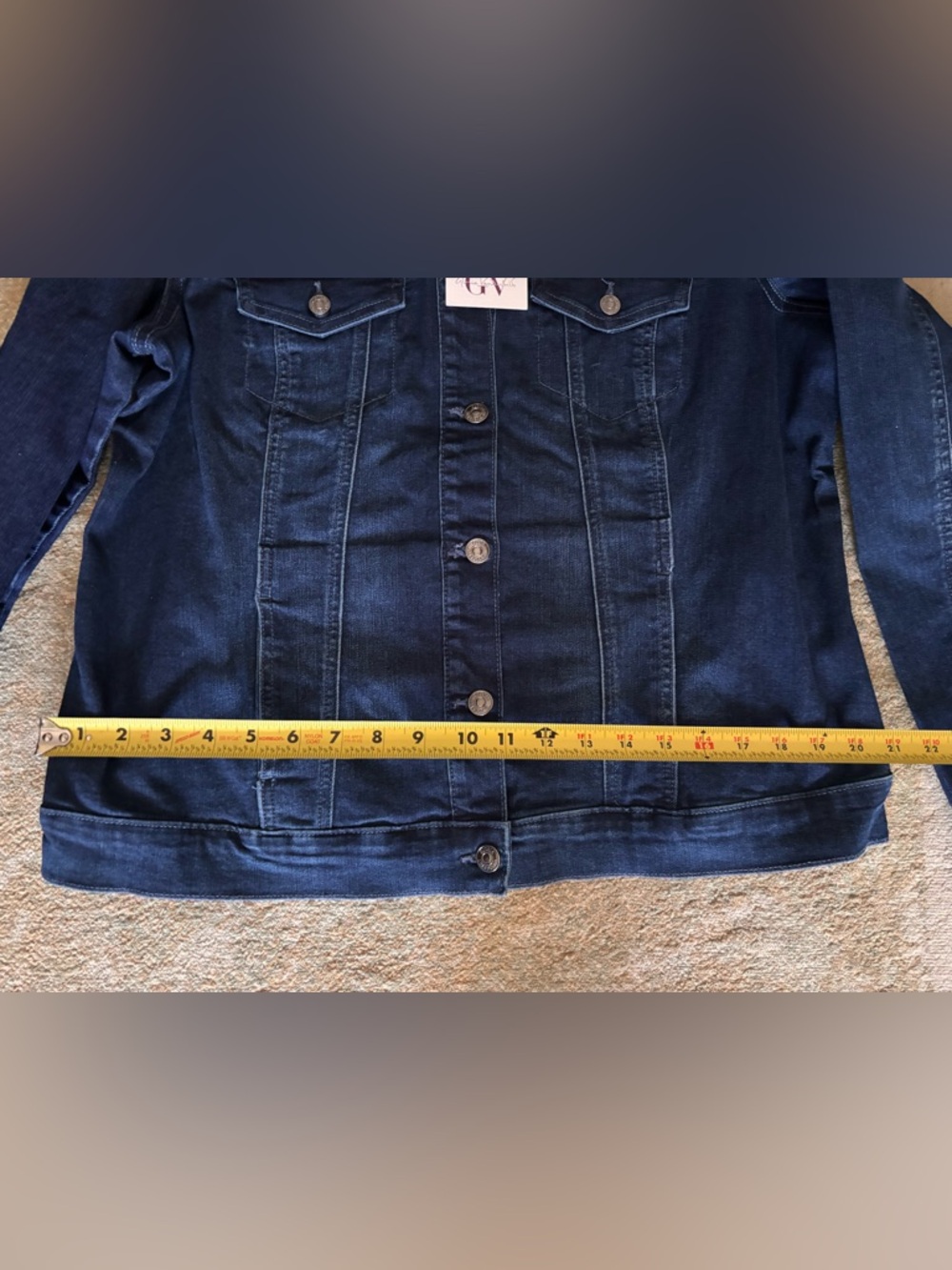 Gloria Vanderbilt Amanda Denim Jacket Dark Wash L NWT Classic Stretch - Picture 12 of 12